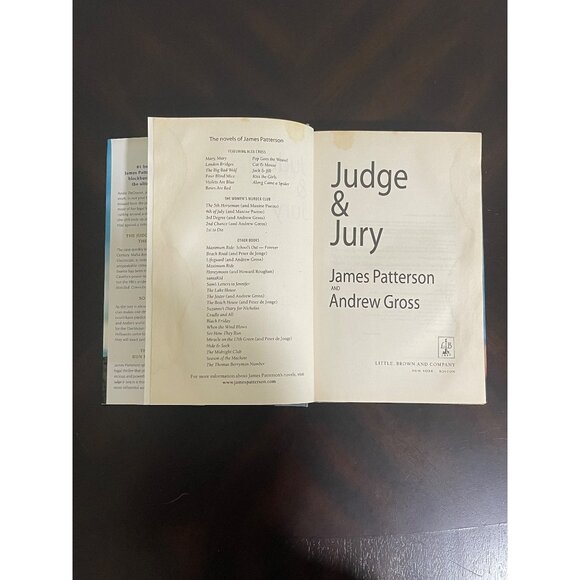 "Judge & Jury" By James Patterson & Andrew Gross Hardcover Legal Thriller Novel - Picture 5 of 6